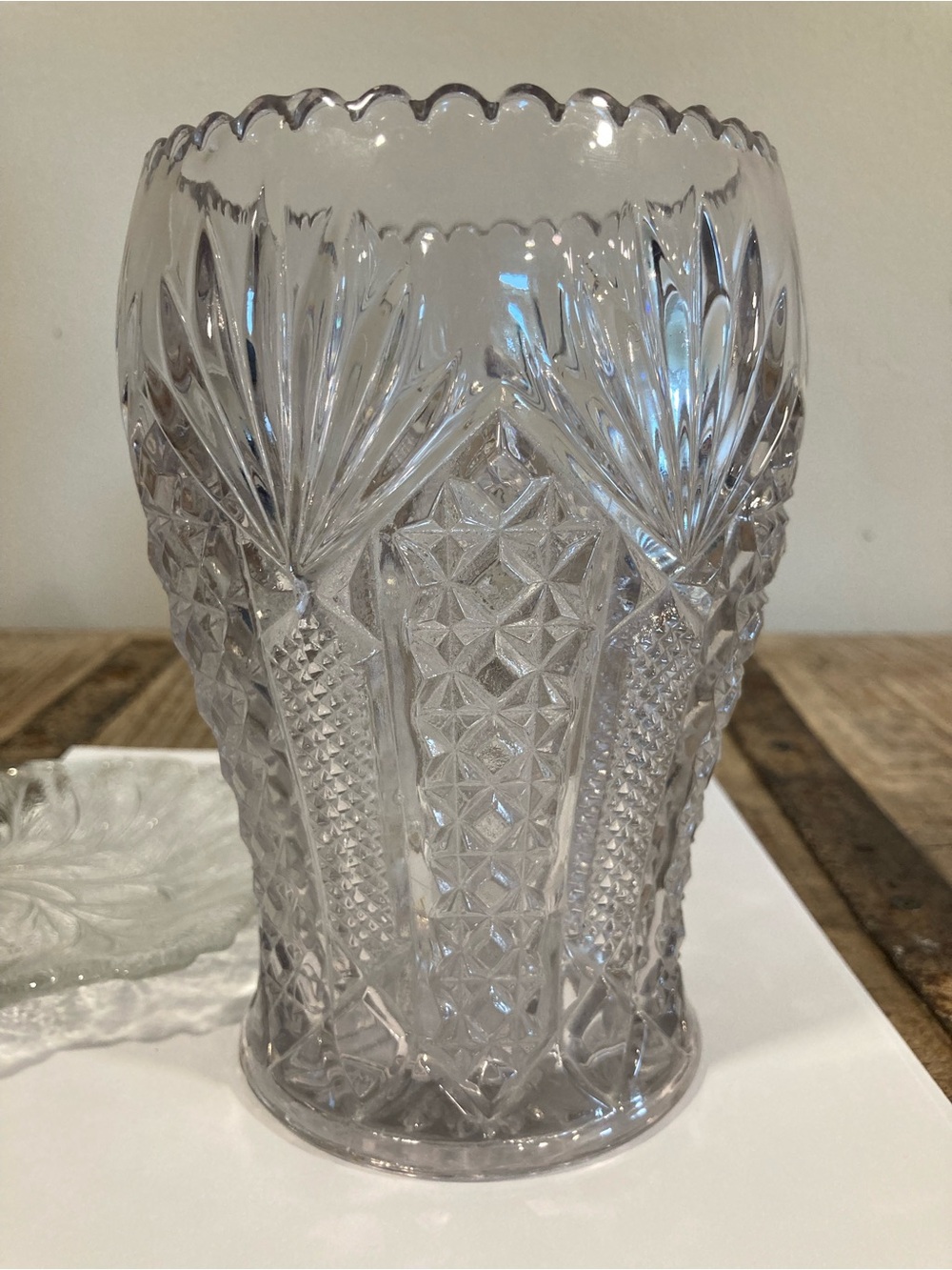 Pressed Glass U.S. Glass Co Panama Celery Server / Spooner - Picture 15 of 15